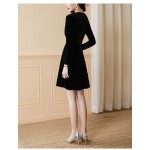 Polyester/Cotton With Stitching Above Knee Dress