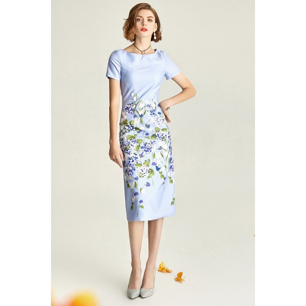 Polyester/Cotton/Lace With Stitching Above Knee Dress Polyester/Cotton/Lace With Stitching Above Knee Dress