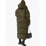 Army Green Women Long Quilted Coat Hooded Maxi Length Long Sleeve Puffer Jacket Padded Coat Winter Outerwear Army Green Women Long Quilted Coat Hooded Maxi Length Long Sleeve Puffer Jacket Padded Coat Winter Outerwear