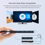 UPGROW 4-Port USB 3.0 Hub, KEYMOX Compact Size Data USB Hub for MacBook, Mac Pro, Mac Mini, iMac, Surface Pro, XPS, PC, Flash Drive, Mobile HDD (Charging Not Supported) 