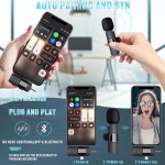 OTIUM 3 in 1 Wireless Microphone for iPhone, Camera, Android, iPad, Mini Microphone, USB C Microphone, iPhone Mic, 2.4G Ultra-Low Delay, Microphone for Video Recording/Vlog/TikTok/YouTube/Interview
