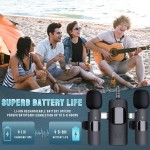 OTIUM 3 in 1 Wireless Microphone for iPhone, Camera, Android, iPad, Mini Microphone, USB C Microphone, iPhone Mic, 2.4G Ultra-Low Delay, Microphone for Video Recording/Vlog/TikTok/YouTube/Interview