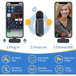OTIUM 2 Pack Professional Wireless Lavalier Microphone for Android, iPhone iPad with Adapter Included Noise Reduction Plug-Play Clip on Lapel Mic for YouTube, Recording, Vlog, Facebook Live Streaming