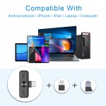 VMKLY Wireless  Type-c  Clip Mic, Wireless Lavalier Microphones, Lapel Clip-on Microphone, for Smartphone, Laptop, Video Recording, Tiktok, Facebook Live, YouTube Live Stream