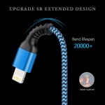KOOPAO iPhone Charger[4+2Pack], USB Cable Fast Charging Braided Multi Color Long Cord with Dual Port USB Plug Wall Charger Adapter for iPhone,Ipad