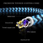 KOOPAO iPhone Charger[4+2Pack], USB Cable Fast Charging Braided Multi Color Long Cord with Dual Port USB Plug Wall Charger Adapter for iPhone,Ipad