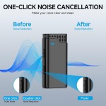 OTIUM 2 in 1 Professional Wireless Lavalier Microphone for Android, iPhone iPad with Charging Case Noise Cancellation Plug-Play Clip on Lapel Mic for YouTube, Recording, Vlog, Facebook Live Streaming