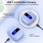 NOOT PRODUCTS Bluetooth Headphones True Wireless Earbuds 60H Playback LED Power Display Earphones with Wireless Charging Case IPX5 Waterproof in-Ear Earbuds with Mic for Smart Phone Laptop TV Computer Sports