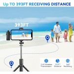 OTIUM  in 1 Mini Microphone Wireless Lavalier Microphones for iPhone, Android and Camera- 2.4G Cordless Double Mics with Noise Reduction Video Recording Mic for Interview,Vlog, YouTube, TikTok