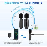 OTIUM  in 1 Mini Microphone Wireless Lavalier Microphones for iPhone, Android and Camera- 2.4G Cordless Double Mics with Noise Reduction Video Recording Mic for Interview,Vlog, YouTube, TikTok