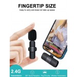 VMKLY Professional Wireless Lavalier Lapel Microphone for iPhone, iPad - Cordless Omnidirectional Condenser Recording Mic for Interview Video Podcast Vlog YouTube