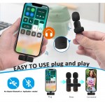 VMKLY Professional Wireless Lavalier Lapel Microphone for iPhone, iPad - Cordless Omnidirectional Condenser Recording Mic for Interview Video Podcast Vlog YouTube