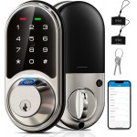 Otium Keyless Entry Door Lock, Electronic Keypad Deadbolt, Keyed Entry, Auto Lock, Anti-Peeking Password, Back Lit & Easy Installation Design, Matte Black