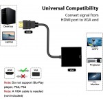 UPGROW HDMI to VGA, HDMI to VGA Adapter Connector(Female to Male) with 3.5mm Audio Jack Compatible with Monitor, PC, Xbox, TV Stick, Raspberry Pi, Nintendo Switch, Roku, Computer, Laptop UPGROW HDMI to VGA, HDMI to VGA Adapter Connector(Female to Male) with 3.5mm Audio Jack Compatible with Monitor, PC, Xbox, TV Stick, Raspberry Pi, Nintendo Switch, Roku, Computer, Laptop