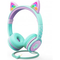 NOOT PRODUCTS Bluetooth Headphones, Colorful Wireless Over Ear Headset with LED Lights, Built-in Mic, 45H Playtime, 85dB/94dB Volume Limited Headphones for Boys Girls iPad Tablet School Airplane