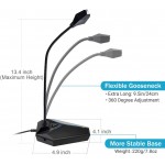 VMKLY USB Computer Microphone, Plug &Play Desktop Omnidirectional Condenser PC Laptop Mic, Mute Button with LED Indicator, Compatible with Windows/Mac, Ideal for YouTube, Skype, Recording, Games(1.8m /6ft)