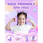 NOOT PRODUCTS Bluetooth Headphones, Colorful Wireless Over Ear Headset with LED Lights, Built-in Mic, 45H Playtime, 85dB/94dB Volume Limited Headphones for Boys Girls iPad Tablet School Airplane