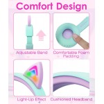 NOOT PRODUCTS Bluetooth Headphones, Colorful Wireless Over Ear Headset with LED Lights, Built-in Mic, 45H Playtime, 85dB/94dB Volume Limited Headphones for Boys Girls iPad Tablet School Airplane