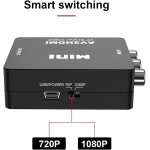 UPGROW RCA to HDMI, AV to HDMI Converter, DIGITNOW 1080P Mini RCA Composite CVBS AV to HDMI Video Audio Converter Adapter Supporting PAL/NTSC for PC/ Laptop /Xbox /PS4 /TV /STB /VHS /VCR /Blue-Ray 