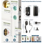 Otium Smart Front Door Lock Set, App Control, Keyless Entry Deadbolt with Lever Handle, Electronic Digital Touchscreen Keypad, Auto Lock, Easy Install, Matte Black