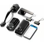 Otium Smart Front Door Lock Set, App Control, Keyless Entry Deadbolt with Lever Handle, Electronic Digital Touchscreen Keypad, Auto Lock, Easy Install, Matte Black