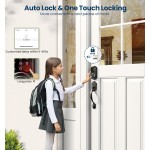 Otium Smart Front Door Lock Set, App Control, Keyless Entry Deadbolt with Lever Handle, Electronic Digital Touchscreen Keypad, Auto Lock, Easy Install, Matte Black