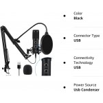 VMKLY USB Gaming Microphone PC,Professional Cardioid 192kHz/24Bit Plug & Play Mic Recording Microphone Kit with Advanced Chipset,for Streaming, Podcast, Studio and Singing
