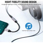 KOOPAO USB Type C to 3.5mm Female Headphone Jack Adapter-2 pa'ck, USB C to Aux Audio Dongle Cable Cord Compatible with Pixel 4 3 2 XL, Samsung Galaxy S21 S20 Ultra S20+ Note 20 10 S10 S9 Plus for iPad Pro 