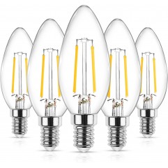 ENERGETIC SMARTER LIGHTING  E14 LED Light Bulbs 40W Equivalent, Soft White, Non-Dimmable, 10,000 Hour Lifetime, A19 LED Light Bulb , 6-Pack