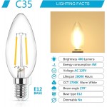 ENERGETIC SMARTER LIGHTING  E14 LED Light Bulbs 40W Equivalent, Soft White, Non-Dimmable, 10,000 Hour Lifetime, A19 LED Light Bulb , 6-Pack