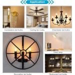 ENERGETIC SMARTER LIGHTING  E14 LED Light Bulbs 40W Equivalent, Soft White, Non-Dimmable, 10,000 Hour Lifetime, A19 LED Light Bulb , 6-Pack