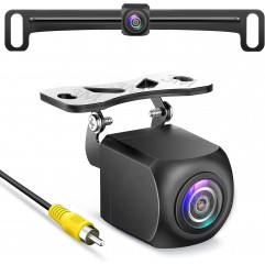 EKYLIN HD Backup Camera,Metal Housing 170 Degree Wide View Angle License Plate Rear View Camera for Car,Clear Night Vision IP69 Waterproof Rearview Camera Universal Reverse Cam Kit for Vehicle SUV RV Pickup