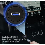 EKYLIN Small USB 3.0 Male to Female AUX Flush Panel Mount Extension Cable for Car Truck Boat Motorcycle Dashboard 3ft