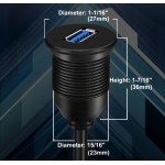 EKYLIN Small USB 3.0 Male to Female AUX Flush Panel Mount Extension Cable for Car Truck Boat Motorcycle Dashboard 3ft