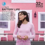 USAMS True Wireless Bluetooth Earbuds  Charging Case, Pink, Dual Connect, IPX4 Sweat Resistance, Bluetooth 5.1 Connection, 3 EQ Sound Settings Signature, Balanced, Bass Boost