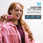 USAMS True Wireless Bluetooth Earbuds  Charging Case, Pink, Dual Connect, IPX4 Sweat Resistance, Bluetooth 5.1 Connection, 3 EQ Sound Settings Signature, Balanced, Bass Boost