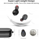 USAMS Bluetooth 5.3 Wireless Earbuds with Wireless Charging Case IPX8 Waterproof Stereo Headphones in Ear Built in Mic Headset Premium Sound with Deep Bass for Sport Black