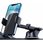 USAMS Phone Mount for Car (Bumpy Roads Friendly) Universal Car Phone Holder Handsfree Phone Stand for Car Dashboard-Windshield-Vent for iPhone  Pro Max Samsung Android Truck Cradles