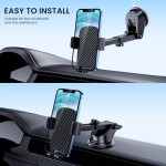 USAMS Phone Mount for Car (Bumpy Roads Friendly) Universal Car Phone Holder Handsfree Phone Stand for Car Dashboard-Windshield-Vent for iPhone  Pro Max Samsung Android Truck Cradles