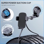 USAMS Phone Mount for Car (Bumpy Roads Friendly) Universal Car Phone Holder Handsfree Phone Stand for Car Dashboard-Windshield-Vent for iPhone  Pro Max Samsung Android Truck Cradles