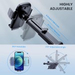 USAMS Phone Mount for Car (Bumpy Roads Friendly) Universal Car Phone Holder Handsfree Phone Stand for Car Dashboard-Windshield-Vent for iPhone  Pro Max Samsung Android Truck Cradles