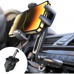 USAMS Adjustable Phone Mount for Car, CD Phone Holder for iPhone Car Holder Mount Ultra Sturdy Vent Cell Phone Mount CD Slot Car Cell Phone Holder for iPhone 15 Pro Max Plus Accessories Samsung