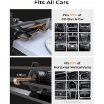 USAMS Adjustable Phone Mount for Car, CD Phone Holder for iPhone Car Holder Mount Ultra Sturdy Vent Cell Phone Mount CD Slot Car Cell Phone Holder for iPhone 15 Pro Max Plus Accessories Samsung