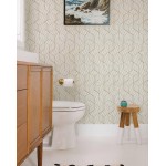 ART 3D Gold and White Geometric Wallpaper Peel and Stick Wallpaper Boho Hexagon Removable Self Adhesive Wallpaper Gold Stripes Contact Paper Geometric Vinyl Film Decorative Shelf Drawer Waterproof 17.7”×118”