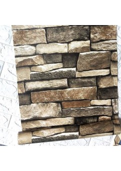 ART 3D 118”×17.7” Stacked Stone Wallpaper 3D Rock Wallpaper Peel and Stick Wallpaper Stone Self Adhesive Wallpaper Stick and Peel Wallpaper Stone Removable Wallpaper Stone Papel Tapiz Stone Vinyl Wallpaper