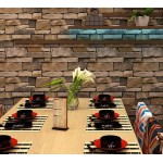 ART 3D 118”×17.7” Stacked Stone Wallpaper 3D Rock Wallpaper Peel and Stick Wallpaper Stone Self Adhesive Wallpaper Stick and Peel Wallpaper Stone Removable Wallpaper Stone Papel Tapiz Stone Vinyl Wallpaper